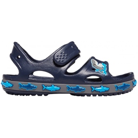 Sandali per bambini Crocs Crocs Fl Shark Band Sandal B blu navy 206365410 marina
