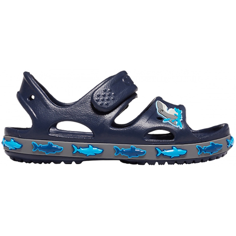 Sandali per bambini Crocs Crocs Fl Shark Band Sandal B blu navy 206365 410