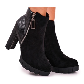 FB1 Stivali Donna Con Tacco Nero Cissy