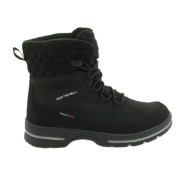 Doposci softshell neri con membrana American Club SN02 / 20 nero