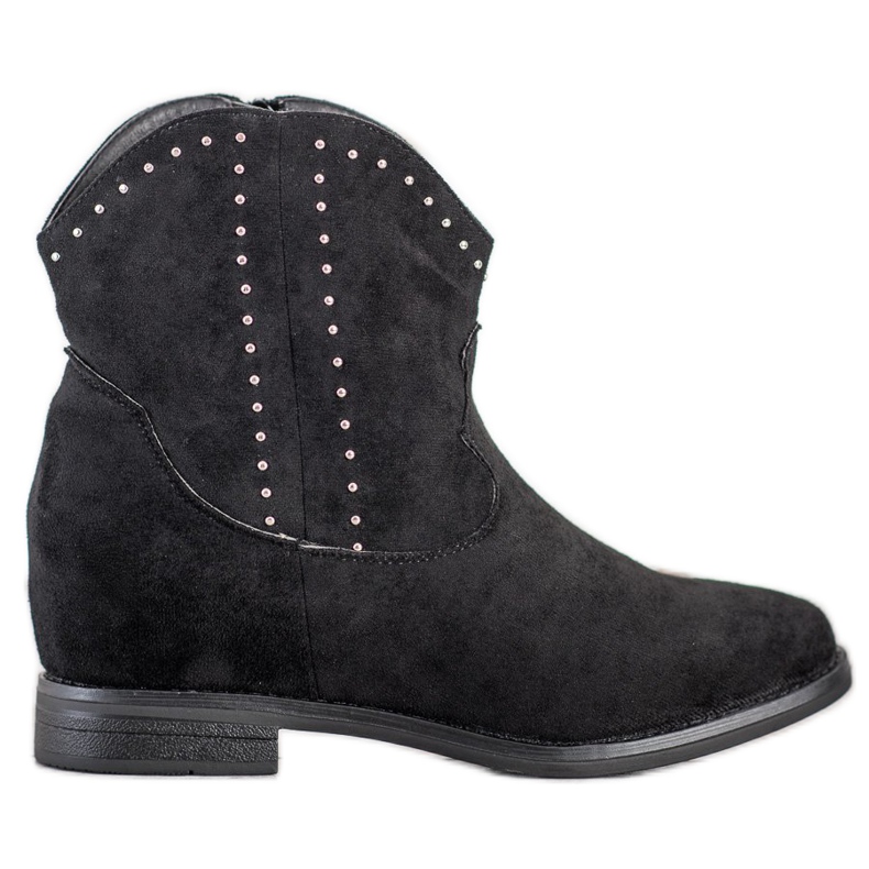 Ideal Shoes Cowgirl nere alla moda nero