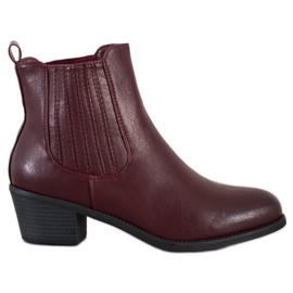 Ideal Shoes Stivali Classic Slip-On rosso