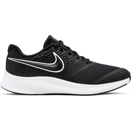 Nike Star Runner 2 scarpe da bambino nere e bianche AQ3542 001 nero
