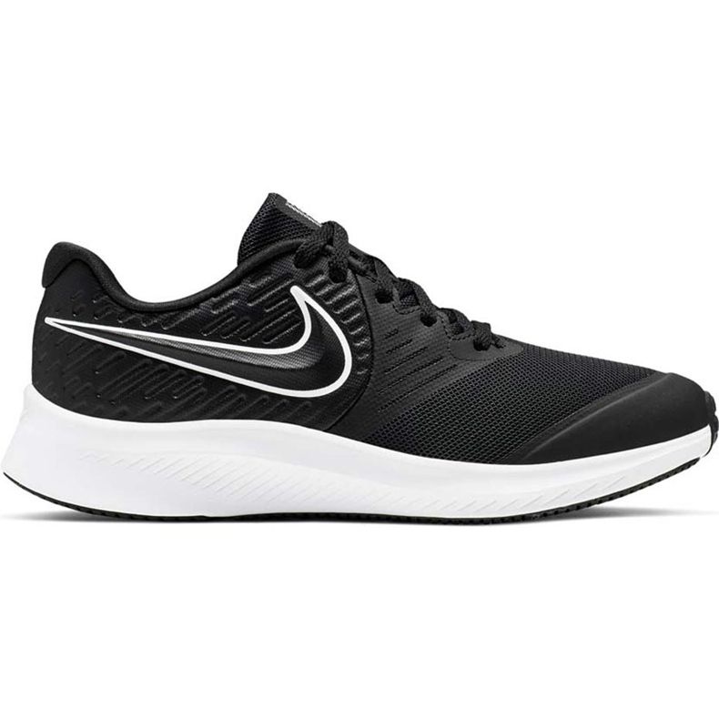 Nike Star Runner 2 scarpe da bambino nere e bianche AQ3542 001 nero