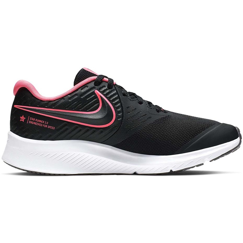 Nike Star Runner 2 scarpe da bambino nere e rosa AQ3542 002 nero