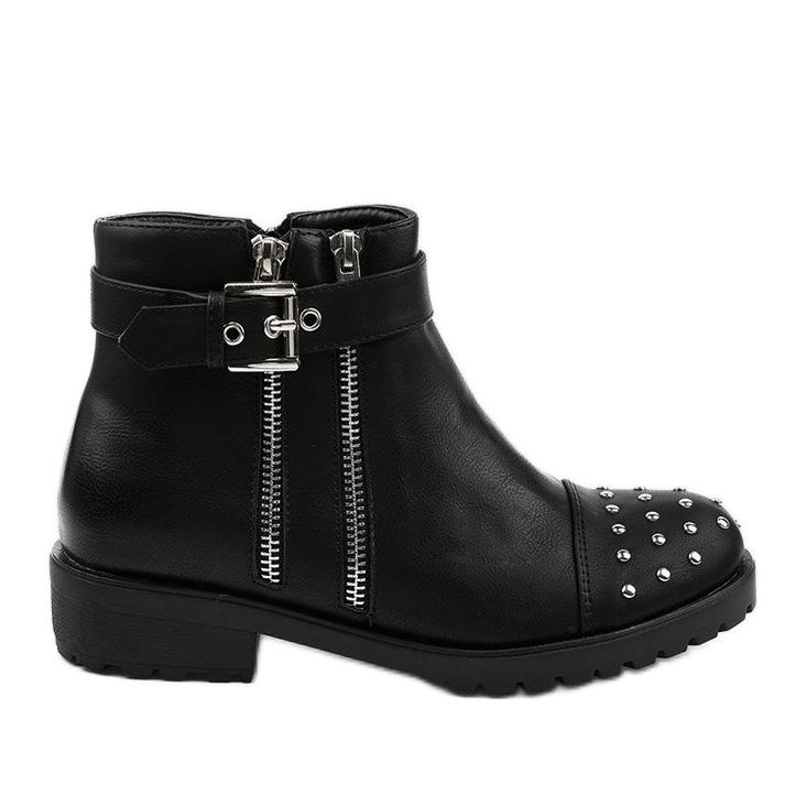 Stivaletti neri con borchie Oress nero