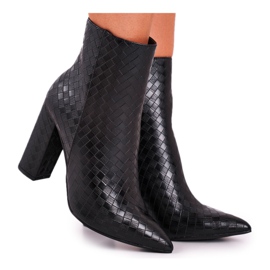 FG2 Stivali Da Donna Con Tacco Nero Prudence