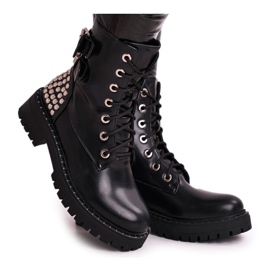 FRGIV Stivali Da Donna Con Strass Neri Feel Your Touch nero