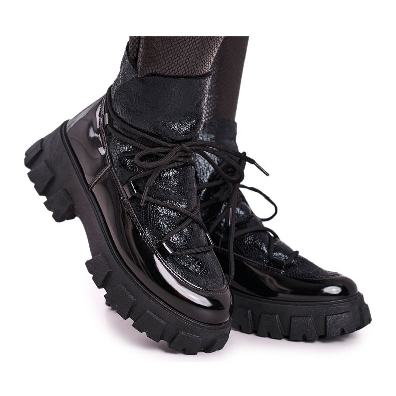 FRGIV Stivali neri Rochelle senza lacci da donna nero