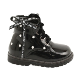 Evento Stivali da bambina, fiocco laccato 20DZ60-3246 nero