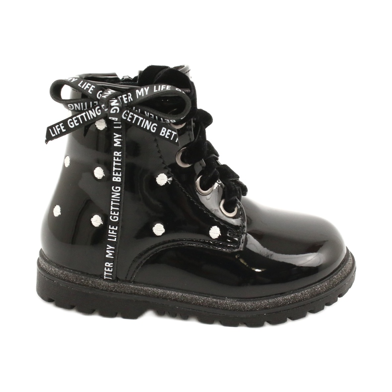 Evento Stivali da bambina, fiocco laccato 20DZ60-3246 nero