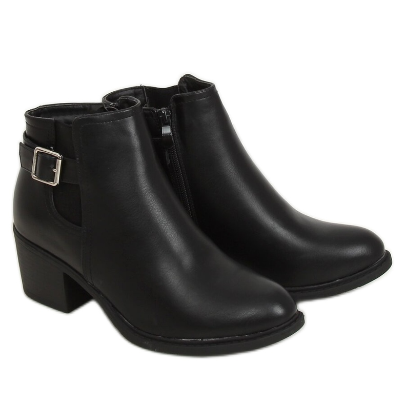 Stivali neri con tacco basso J101 Black nero