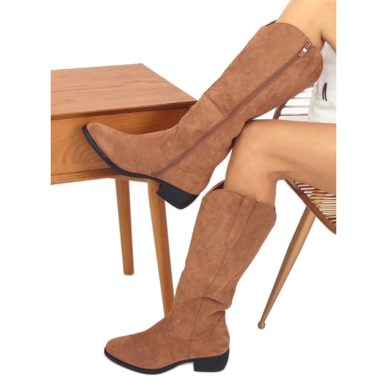 Cammello 231-B0 Stivali texani cammello marrone