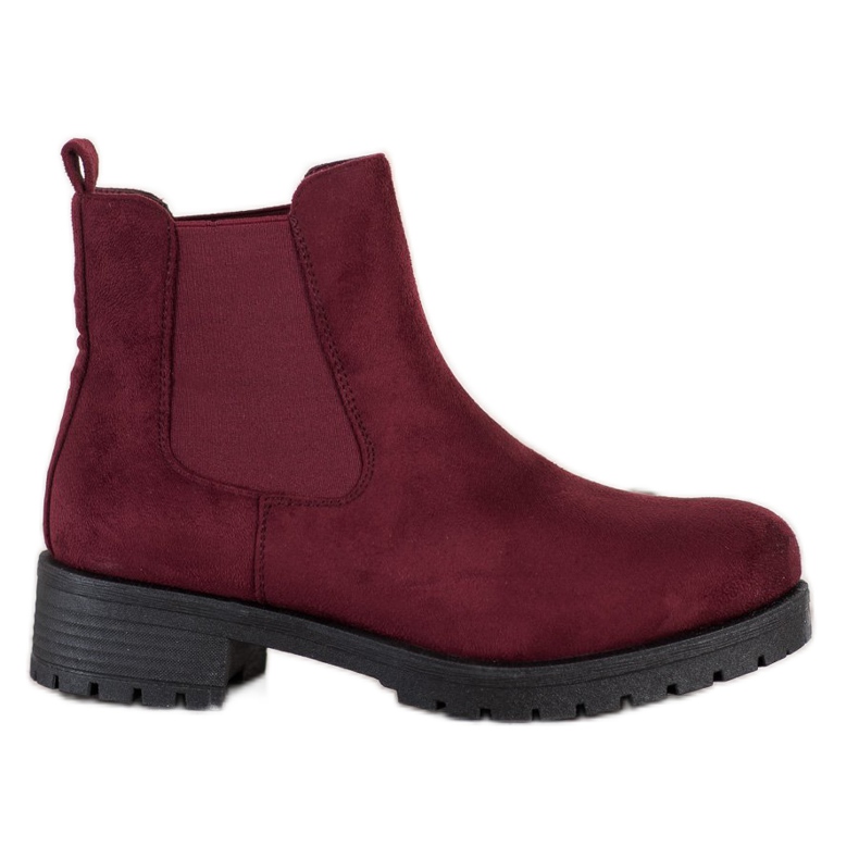 SHELOVET Stivaletti Chelsea bordeaux rosso
