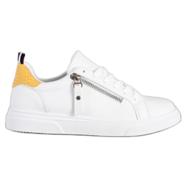 SHELOVET Scarpe sportive con cerniera bianca
