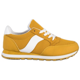 Ideal Shoes Scarpe sportive stringate giallo