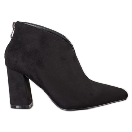 Goodin Stivali con tacco alto in camoscio nero