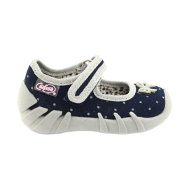 Scarpe per bambini Befado 109P202 blu navy argento grigio