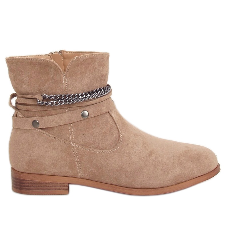 Stivali beige da donna 688-201 Khaki