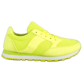 Ideal Shoes Scarpe sportive al neon giallo