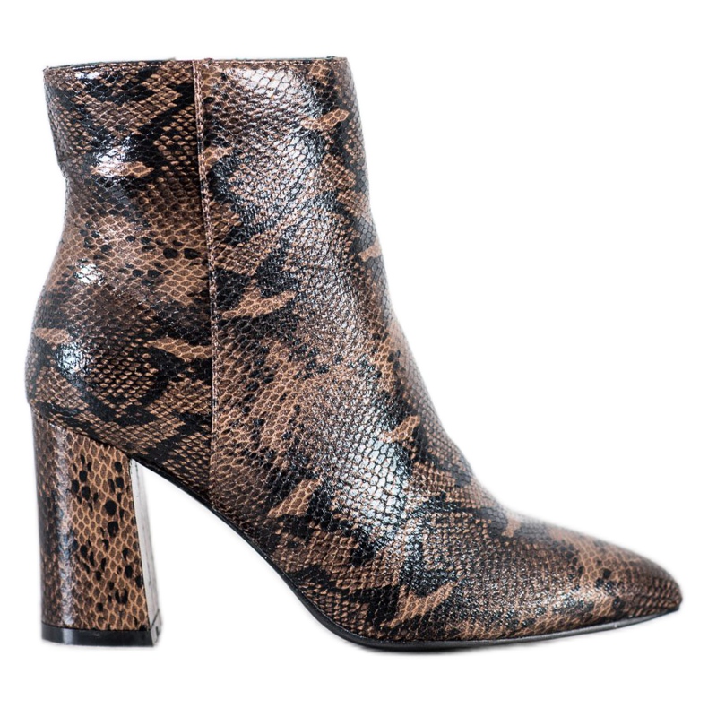 Goodin Stivali In Spitz Snake Print multicolore