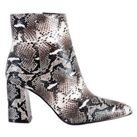 Goodin Stivali In Spitz Snake Print multicolore