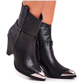 FG1 Stivali da donna High Steel Toe Print Black Eternally nero