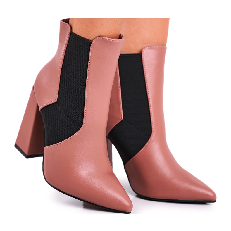 FG1 Stivali da donna con tacco rosa Good Vibes