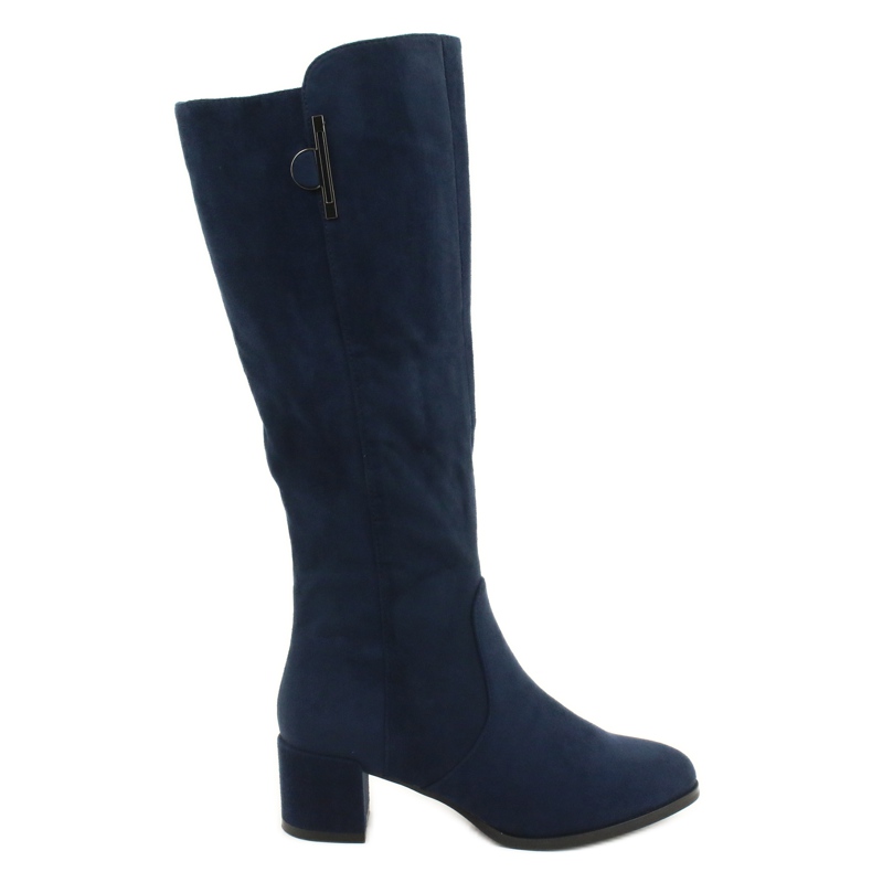 Stivali blu navy in camoscio Sergio leone KZ277