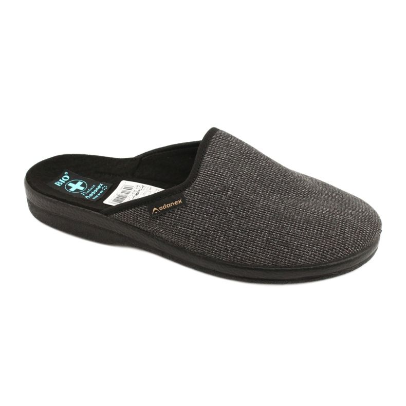 Pantofole da uomo Adanex 24142 nero grigio