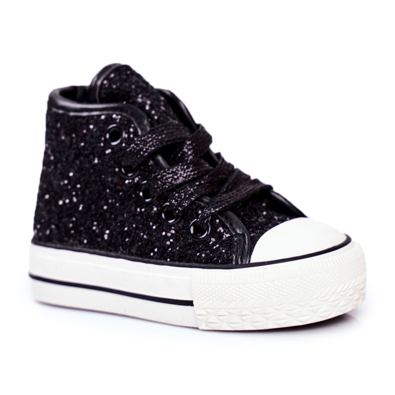 FRROCK Sneakers Bambini Shiny High Black Ally nero