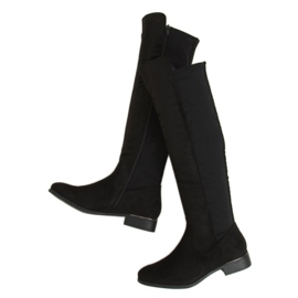 Stivali da equitazione con tomaia flessibile, neri B0-281 Black II Quality nero