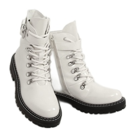 Stivali da donna laccati bianchi 8120-PA White bianco