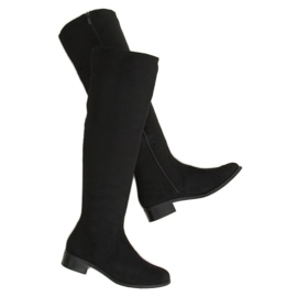 Stivali da equitazione da donna neri W146-BKOR Black nero