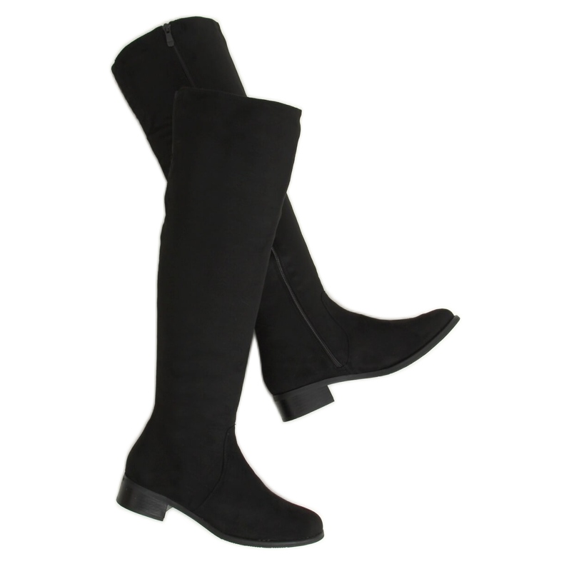 Stivali da equitazione da donna neri W146-BKOR Black nero