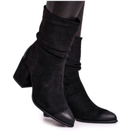 Vinceza Stivali Donna Con Tacco Eco-Suede Nero Up Side