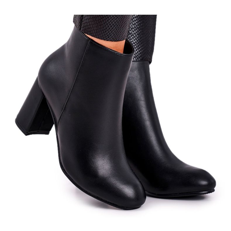 FW1 Stivali Donna Con Tacco Nero Gun