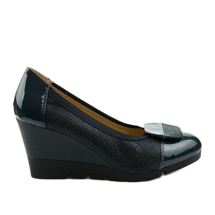 Décolleté nere sulla zeppa Downreaver blu navy