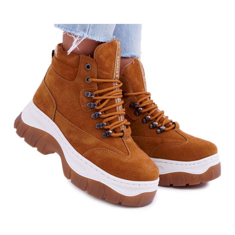 SEA Scarpe da trekking Trappers da donna Camel Greem marrone