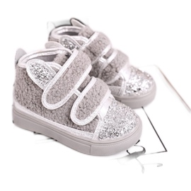 FRROCK Scarpe da ginnastica per bambini High Warm Grey Clifford argento grigio