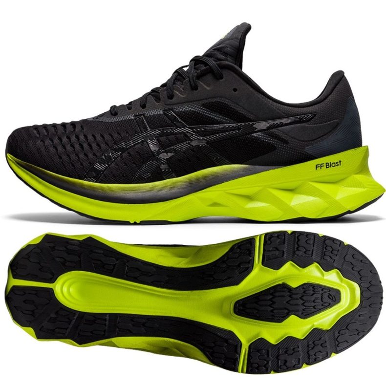 Scarpe da corsa Asics Novablast M 1011A681-003 nero grigio verde