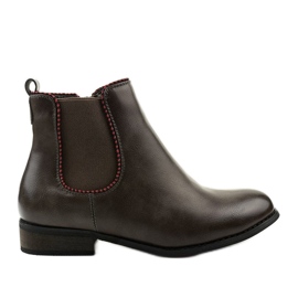 Stivali Jodhpur piatti grigi con fascia elastica 20Y8031-1 grigio