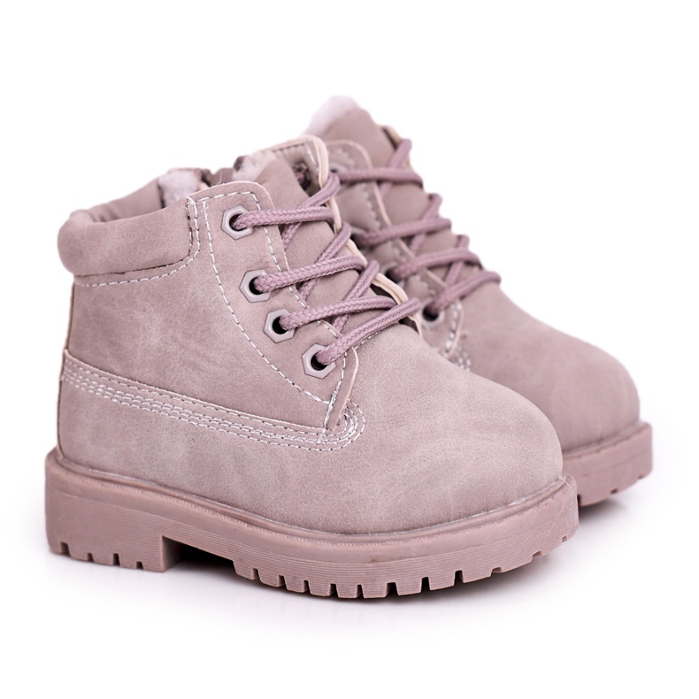 FRROCK Stivali Trapper Caldi Bambini Grigio Dexter