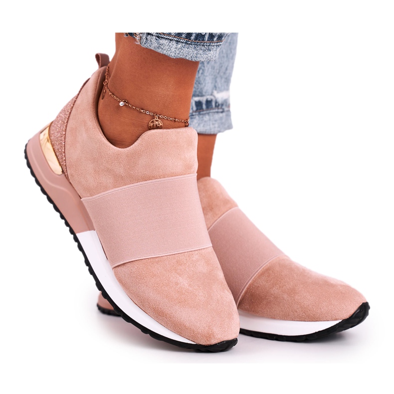 FB2 Scarpe Sportive da donna Sneakers Slip-on Rosa Say Something beige