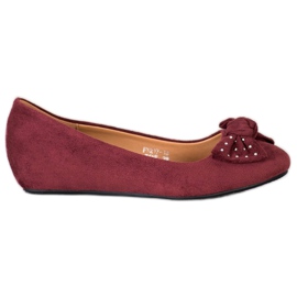 Fama Ballerina con zeppa rosso