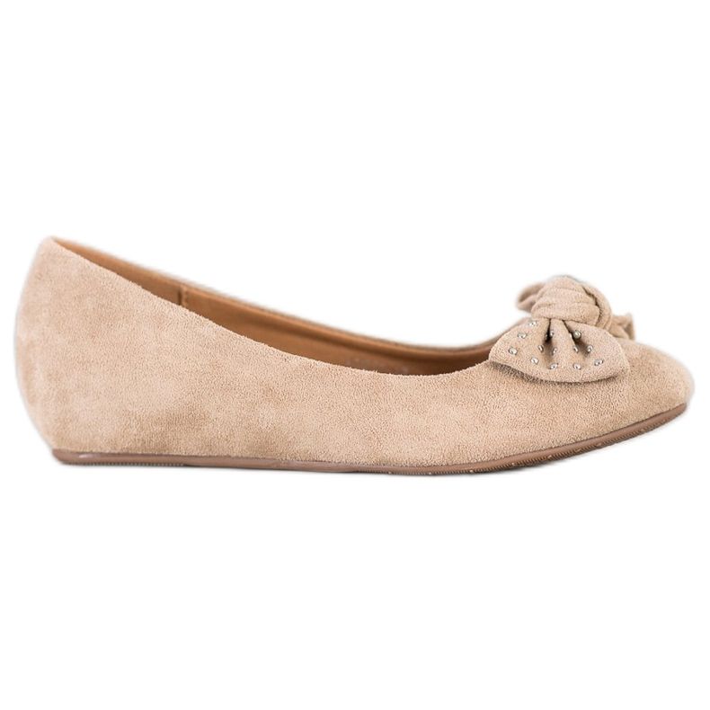 Fama Ballerina con zeppa beige