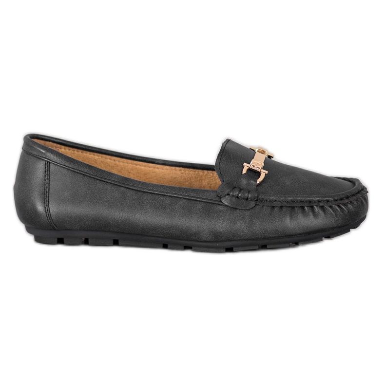 Clowse Mocassini Neri Con Ornamento nero