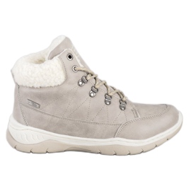 Arrigo Bello Stivali invernali caldi beige grigio
