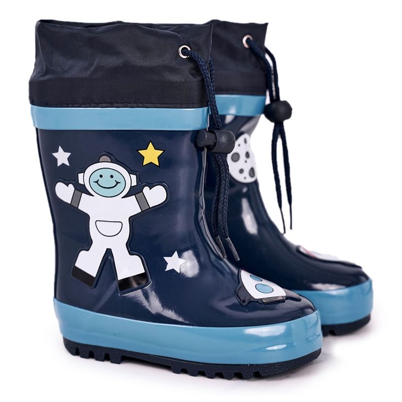 Apawwa Cosmonauta Mordeso Navy Blue Galosce bianca blu navy