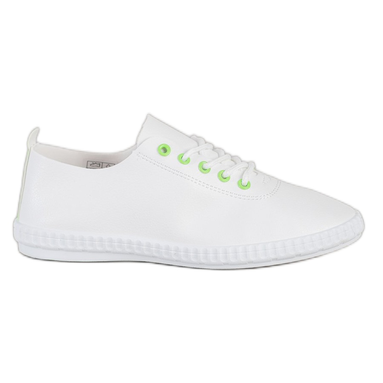 SHELOVET Sneakers Leggere Con Ecopelle bianca verde